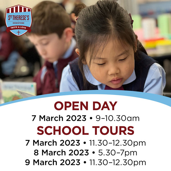 St Therese’s Catholic Primary School Denistone Open Day 2023